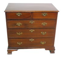 Lot 421 - Mahogany chest of drawers.