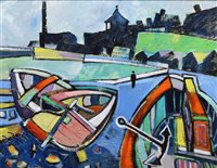 Lot 234 - Mike Weeden, "The Wick Harbour Master", oil.