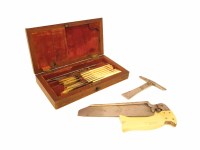 Lot 4 - A 19th century mahogany cased field amputation kit