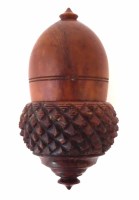 Lot 15 - Coquilla nut nutmeg grater, carved in the form of