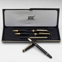 Lot 34 - Three Montblanc pens: fountain, propelling, ball