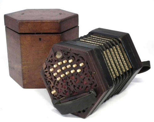 Lot 44 - Lachenal & Co. 33 key Peerless concertina