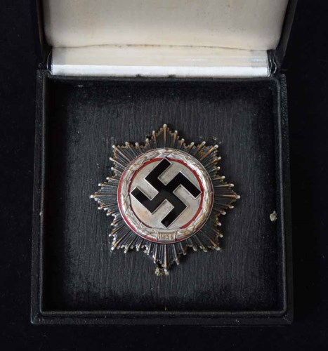 Lot 57 - A rare Second World War Nazi German Cross in silver.