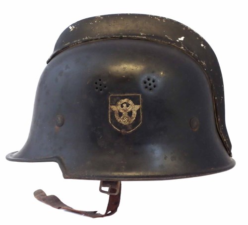 Lot 65 - German WW2 Third Reich Fireman's helmet, with