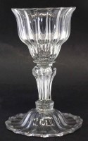 Lot 92 - Sweet meat glass, with ribbed bowl, stem and