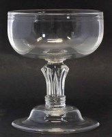 Lot 93 - Sweet meat glass, with plain bowl, silesian stem