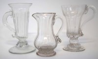 Lot 95 - Two custard or jelly glasses, with scrolled