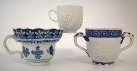 Lot 137 - Bow Prunus coffee cup and two other bow cups.