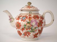 Lot 149 - English porcelain teapot possibly Chelsea Derby