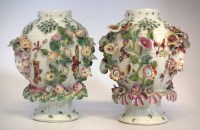 Lot 150 - Two Derby Frill vases circa 1765, with pierced