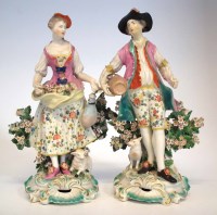 Lot 152 - Pair of Derby figures circa 1770, modelled