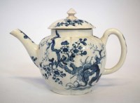Lot 181 - Worcester teapot circa 1760, with moulded body
