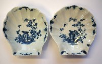 Lot 183 - Two Worcester pickle dishes circa 1758 - 1760, of