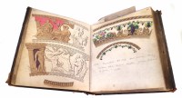Lot 193 - 1913 pottery pattern book, hand painted.