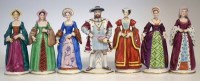 Lot 213 - Set of seven Henry VIII and his wives figurines