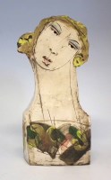 Lot 220 - Christy Keeney (1958 - ) bust of a lady, incised