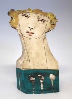 Lot 221 - Christy Keeney (1958 - ) bust of a lady, incised
