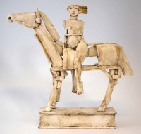 Lot 223 - Christy Keeney (1958 - ) Horse and Rider, incised