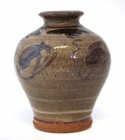 Lot 240 - Attributed to Shoji Hamada (1894 -1978) vase, unmarked 13cm high     Condition report: No damage or restoration. Overall crazing.