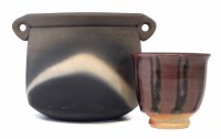 Lot 252 - John Leach Muchelney pottery vase and yunomi