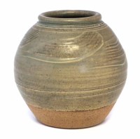 Lot 255 - Jim Malone (1946-) vase, incised with a wavy