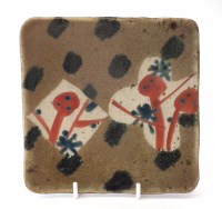 Lot 268 - John Maltby (1936-) square footed dish, painted