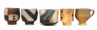 Lot 279 - Jeff Oestreich (American 1947 -) three yunomi or small vases and a cup