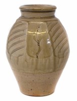 Lot 285 - Phil Rogers (b.1951) vase, incised slab cut body