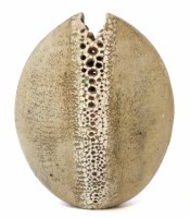 Lot 292 - Alan Wallwork (1931-) egg shape flat sided vase