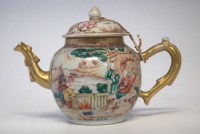 Lot 321 - Chinese teapot, with branch moulded handle and