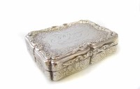 Lot 333 - Silver calling card box by Nathanial Mills