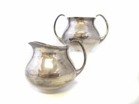 Lot 337 - Silver jug and sucrier designed by Eric Clements for Mappin & Webb