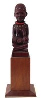 Lot 217 - Yombe maternity figure, 31cm high excluding base.