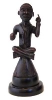Lot 218 - Kongo figure of a cross legged seated male