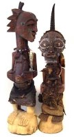 Lot 222 - Two Songye Nkisi power figures, the largest
