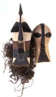 Lot 224 - Two Songye Kifwebe masks, the largest measures