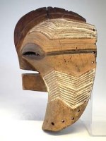 Lot 228 - Songye Kifwebe mask, 37cm high    All lots in