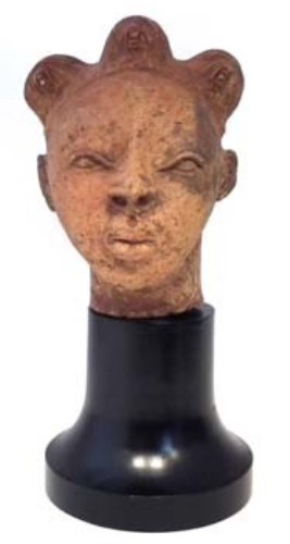 Lot 238 - Ife terracotta head, 20cm high