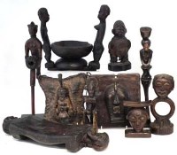 Lot 249 - Collection of items carved in the Songye, Chokwe