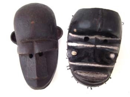 Lot 256 - Bete mask and a Bamama monkey mask, the largest