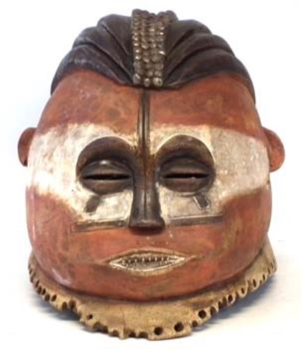 Lot 268 - Kwese helmet mask, 28cm high    All lots in this