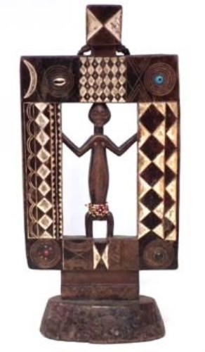 Lot 1 - Suku or Holo figure panel, 45cm