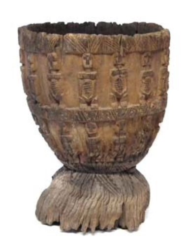 Lot 55 - Dogon footed bowl or drum, 45cm high       All