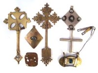 Lot 63 - Two Ethiopian metal Coptic Hand Crosses, a