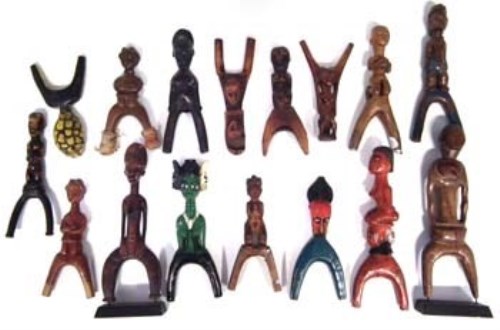 Lot 79 - Sixteen slingshots carved in various tribal