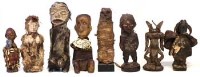 Lot 85 - Eight African figures carved in various tribal