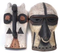 Lot 121 - Two Songye Kifwebe masks carved with animal