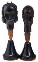 Lot 126 - Two Fang heads, 39cm high     All lots in this
