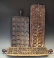 Lot 65 - Two Luba / Hemba Mankala boards with carved