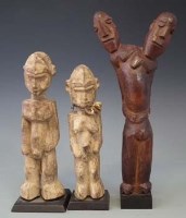Lot 85 - Pair of Lobi figures, also a double headed